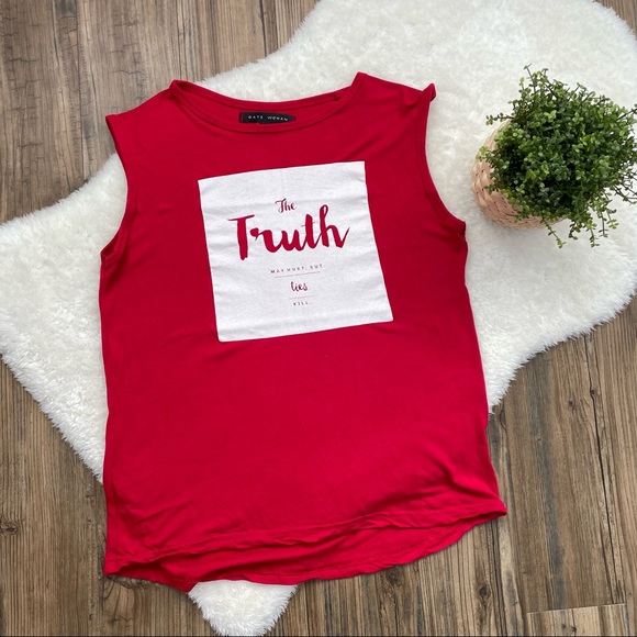 Sz M Slogan Muscle Tank - Gate Woman - Picture 1 of 6